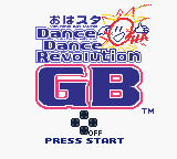 Oha Suta Dance Dance Revolution GB title screen for GameBoy Color
